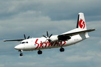 SE-LFS @ ESSA - Skyways Fokker 50 approaching Stockholm Arlanda airport, Sweden. - by Henk van Capelle