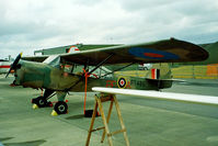 G-AJGJ @ EGDY - AJGJ   Auster AOP.5 [1147] RNAS Yeovilton~G 15/07/1995. Wears military serial. - by Ray Barber