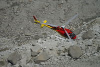 F-GYRE - Rescue helicopter on training exercise over Mer de Glace (glacier) near Chamonix, France - by Neil Henry