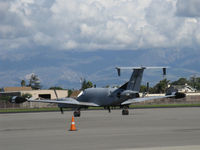 89-0275 @ OXR - 1990 Beech Aircraft Corp. RC-12N GUARDRAIL of US Army, two P&W(C)PT6A-41 Turboprops, 850 shp each, taxi to Rwy 25 - by Doug Robertson