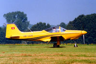 HB-UOK @ EBDT - Aviamilano F.8L Falco II [115] Schaffen-Diest~OO 12/08/2000 This was written off in a crash at Nuit St.Georges France 2003-05-24.