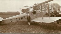 G-AAWR - I believe this was taken at Castle Bromwich 1931/2. My mother Iris Flight age 10 is standing in front of DH Moth G-AAWR with white flying helmet on.  I have another photo of her sitting in the front cockpit. - by SteveAlex