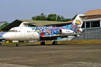 PK-HNN @ WIHH - Fokker F-28-3000R Fellowship [11119] (Gatari Air Service) Jakarta-Halim~PK 25/10/2006.