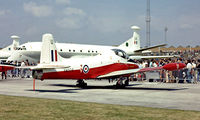 XW324 @ EGCN - BAC Jet Provost T.5B [EEP/JP/988] (RAF) RAF Finningley~G 30/07/1977. Seen here since become civil registered but still wears these marks. Image taken from a slide. - by Ray Barber