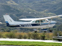 N75596 @ SZP - 1976 Cessna 172N SKYHAWK II, Lycoming O-320-H2AD 160 Hp, takeoff climb Rwy 22 - by Doug Robertson
