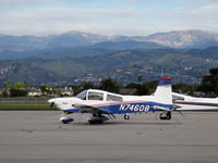 N74608 @ OXR - 1976 Grumman American AA-5B TIGER, Lycoming O&VO-360 180 Hp, four seats. 6,704 ft Hines Peak in the center far-distance - by Doug Robertson