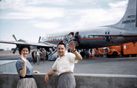 N90733 - American Airlines DC6 Serial N90733, Pilot Officer Jean Yves RICHARD (France) with his wife Christiane photographed by a friend in 1954 - by Friend of Jean Yves RICHARD