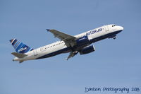 N508JL @ KSRQ - JetBlue Flight 346 May The Force Be With Blue (N508JL) departs Sarasota-Bradenton International Airport enroute to John F Kennedy International Airport - by Jim Donten
