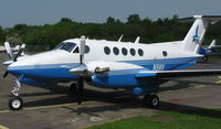 N5NV @ EGLK - B200 Super King Air wearing a smart colour scheme, seen at Blackbushe on 13th May 2008. - by Michael J Duffield