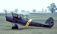 G-AZTR @ EGTH - SNCAN Stampe SV.4C [596] Old Warden~G 30/06/1974. Image taken from a slide. - by Ray Barber