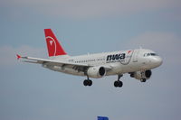 N327NB @ KFLL - NW A319 landing in FLL - by FerryPNL