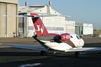 F-HERE @ EGNX - Attractive colour scheme on French Cessna Mustang at East Midlands - by Terry Fletcher