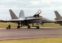 C15-38 @ MHZ - Another view of the EF-18A Hornet of Ala 15 Spanish Air Force on the flight-line at the 1997 RAF Mildenhall Air Fete. - by Peter Nicholson
