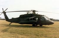 87-24645 @ EGQL - UH-60A Black Hawk of the US Army's 2nd Armoured Cavalry Regiment based in Germany on display at the 1990 RAF Leuchars Airshow. - by Peter Nicholson