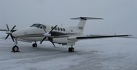 N114HB @ KAXN - Raytheon B200 Super King Air at the fuel pumps. - by Kreg Anderson
