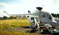 HA-BCB @ LHBP - Mil Mi-2 Hoplite [516302099] Budapest-Feriheghy~HA 15/06/1996. This was stored here pending rebuild for Repulesi museum.