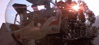 N4021A - A still from the 1971 film 'The Omega Man' starring Charlton Heston. This shot shows the Bell 47G N4021A in a flashback scene early in the movie. - by Russell Metty A.S.C.