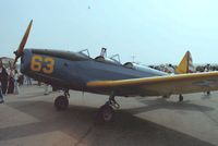 N50429 @ EGDY - Fairchild Cornell primary trainer in USAAC colour scheme. Coded 63 and marked 234539 on static display at the RNAS Yeovilton Air Day 2002.  - by Roger Winser