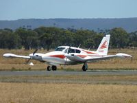 VH-MEG @ YBSS - VH-MEG completing its landing roll on Rwy 09, Bacchus Marsh