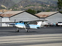 N704SL @ SZP - 1976 Cessna 150M, Continental O-200 100 Hp, landing roll Rwy 22 with full flaps - by Doug Robertson