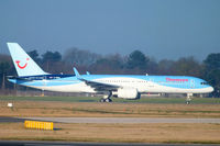 G-OOBA @ EGCC - Now in Thomson's new Dynamic Wave colour scheme - by Chris Hall