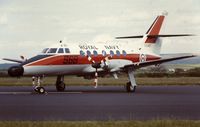 XX487 @ EGDA - Coded 568/CU. Seen just after conversion from an ex-RAF Jetstream T.1 and operated by 750 NAS at RNAS Culdrose. On display at the  RAF Brawdy Air Day 1977, Pembrokeshire, Wales, UK. Became a ground instructional airframe at Barry Technical College, Wales  - by Roger Winser