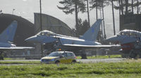 ZK334 @ EGQL - 6SQN Typhoon on the flightline at Leuchars airshow - by Mike stanners