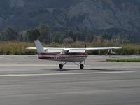 N714HH @ SZP - 1977 Cessna 150M, Continental O-200 100 Hp, landing roll Rwy 22 - by Doug Robertson