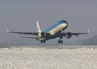 PH-EZF @ EGSH - Departing a snowy EGSH.