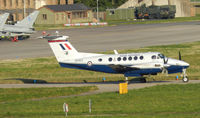 ZK453 @ EGQL - 45(R)Sqn King air waiting to enter  runway 09 - by Mike stanners