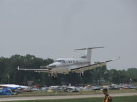 N387W @ KOSH - landing at Oshkosh runway 09 - by steveowen