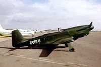 G-BEFU @ EGBG - Jurca MJ.7 Gnatsum (2/3 Scale P-51D) [PFA 006-10010] Leicester~G 08/07/1979. Image taken from a slide.This was written off at Barton~UK in 1983 - by Ray Barber