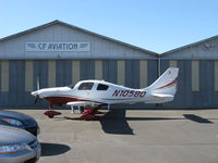 N10580 @ SZP - 2009 Cessna LC41-550FG as 400 CORVALIS TT, twin-turbocharged Continental TSIO-550-C with two intercoolers 310 Hp, claimed in 2004 debut to be fastest single in certified mass production. Lancair>Columbia> Cessna heritage. - by Doug Robertson