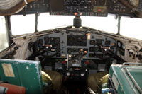 CS-TDA @ LPST - The cockpit of the Douglas C-47A Skytrain preserved in the Museu do Ar at Sintra Air Base in Portugal.