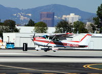 N6796H - Round out and landing SMO Rwy21 - by COOL LAST SAMURAI