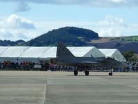 9236 @ EGQL - 211tl Gripen taxiing back to the flightline after its display at airshow 2010 - by Mike stanners