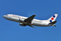 YU-ANV @ EDDL - JAT Yugoslav Airlines Boeing B737-3H9 take off in EDDL/DUS