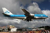 PH-BFG @ SXM - Over famous Maho Beach - by Wolfgang Zilske
