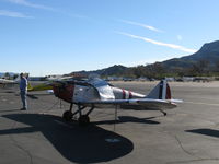N4235A @ SZP - 1991 Schuetz BOWERS FLY BABY 1-A, Continental C75 85 Hp, very popular plans-built wood & fabric single-seat monoplane with thousands of plans sold from early 1960s. - by Doug Robertson