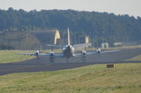 161765 @ EGQL - VP-62 Orion Taxiing out for a joint warrior sortie kicking up a large cloud of smoke from its Four 4,600 hp Allison T-56-A-14 turboprop engines - by Mike stanners