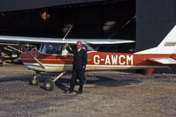 G-AWCM @ EGSP - Reims F150H at Sibson Airfield, UK in 1968. - by Harry Longden