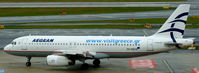 SX-DGD @ EDDL - Aegean Airlines (visit greece ttl.), is taxiing to the RWY 05R at Düsseldorf Int´l (EDDL) - by A. Gendorf