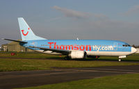 G-THOI @ EGHH - Thomsonfly.com - by Howard J Curtis