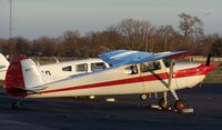 N8NT @ EDU - On tarmac.  Fine looking older aircraft!