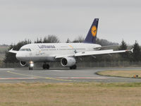 D-AILU @ EGPH - Lufthansa A319 Turning off runway 24 at taxiway bravo 1