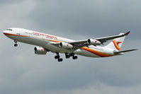 PZ-TCP @ EHAM - Surinam Airways Airbus A340-311 final approach EHAM/AMS
