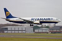 EI-DHH @ EGHH - Ryanair, just about to land on runway 08. - by Howard J Curtis