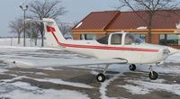 N2606L @ KAXN - Piper PA-38-112 Tomahawk at the fuel pumps. - by Kreg Anderson
