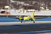 LN-LTC @ ENTC - 2008 Hawker Beechcraft Corp B200, c/n: BB-2002 arriving at Tromso
