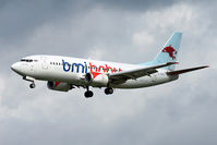 G-OBMP @ EHAM - Bmibaby Boeing B737-3Q8 final approach